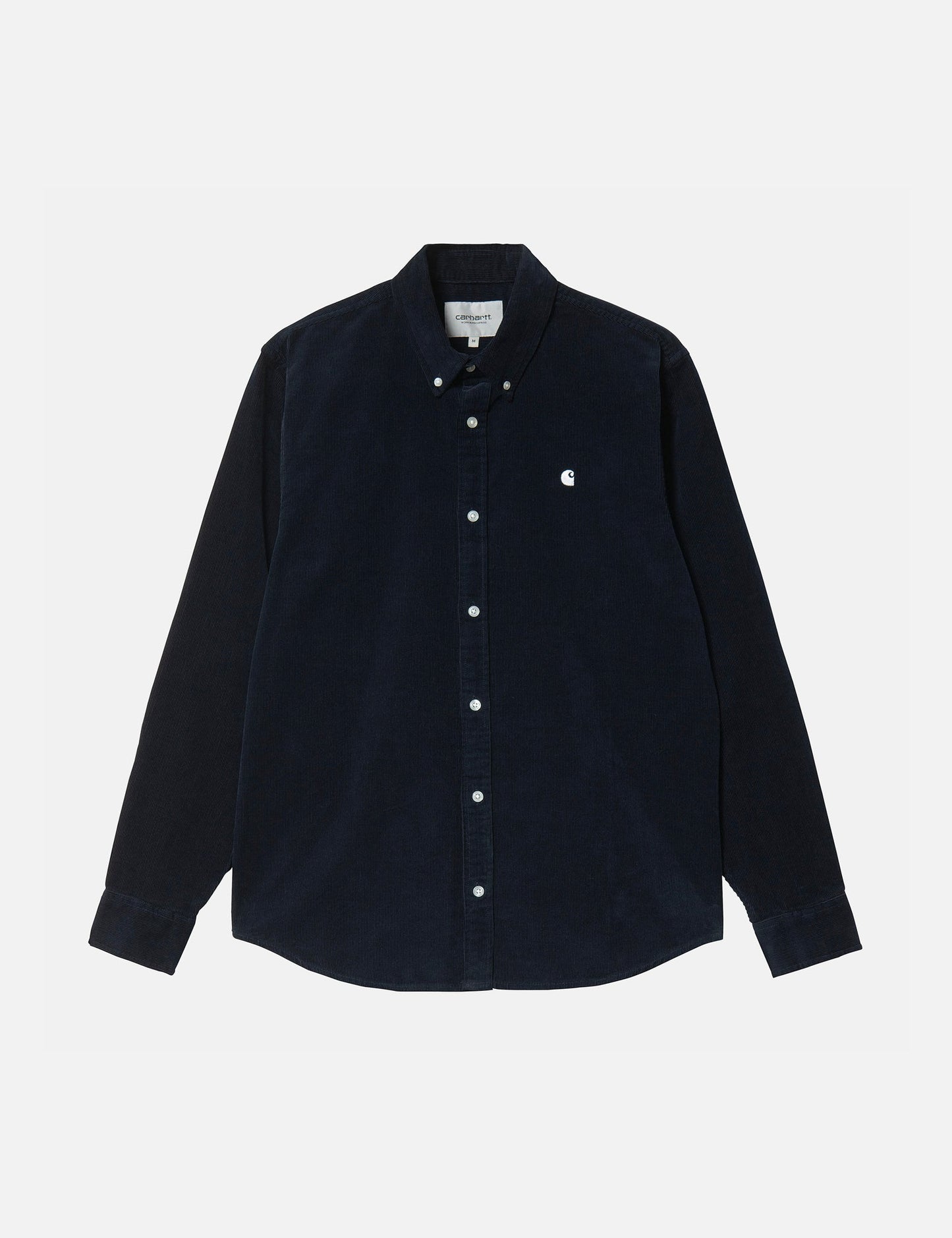 Madison Shirt (Fine Cord) - Dark Navy Blue/White