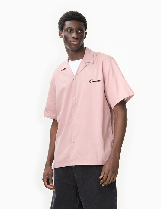 Short Sleeve Delray Shirt - Glassy Pink/Black